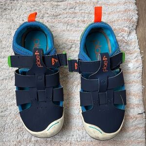 PLAE Kids Navy and Orange Water Shoes